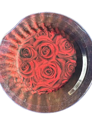 Capsulas Mini Cupcake Diseño I Rosas Rojas 100un E75xIn35mm