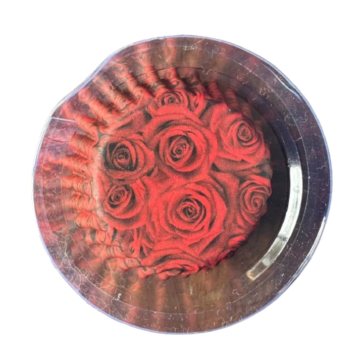 Capsulas Mini Cupcake Diseño I Rosas Rojas 100un E75xIn35mm 1