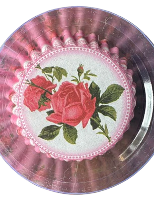Capsulas Mini Cupcake Diseño L Rosa Tallo 100un E75xIn35mm
