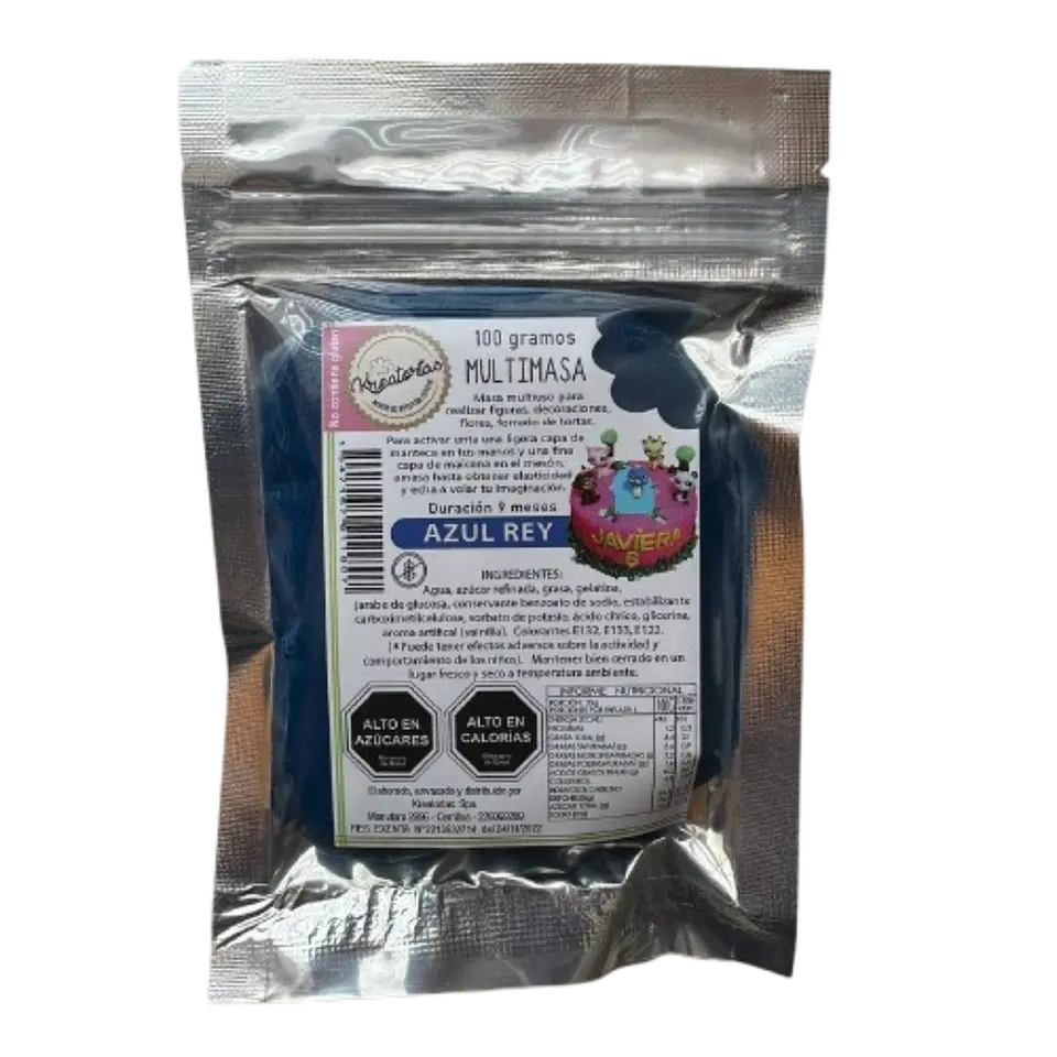 Multimasa Fondant Azul Rey Kreatortas 100g 1