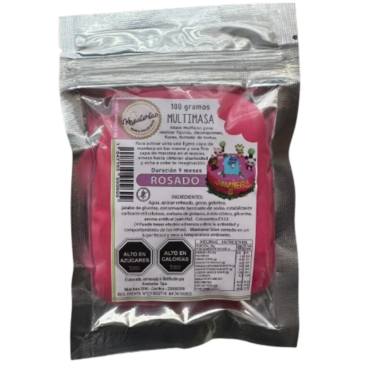 Multimasa Fondant Rosado Kreatortas 100g 1