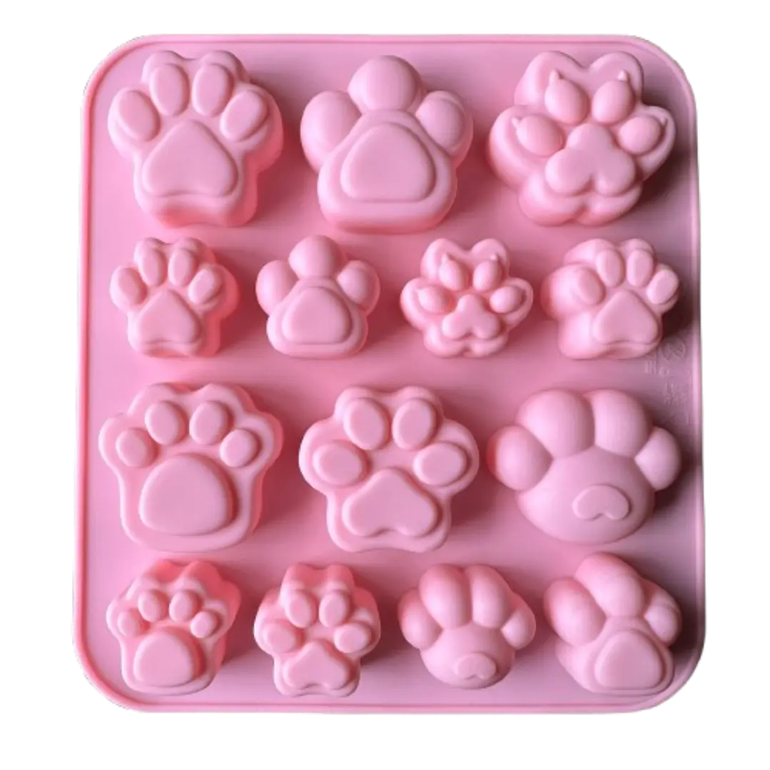 Molde Silicona Patita Huella Diseño B 17,5x16cm 1