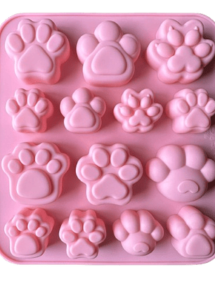 Molde Silicona Patita Huella Diseño B 17,5x16cm