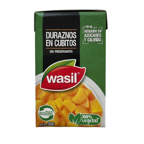 Durazno En Conserva Trozos Wasil 500g
