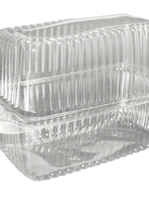 Pack 5 Caja Plastica Pastel Individual Rectangular 14x7x12cm