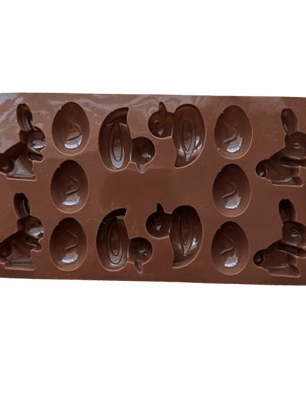 Molde Silicona Huevitos Conejos Y Pollitos 14 Cavidades