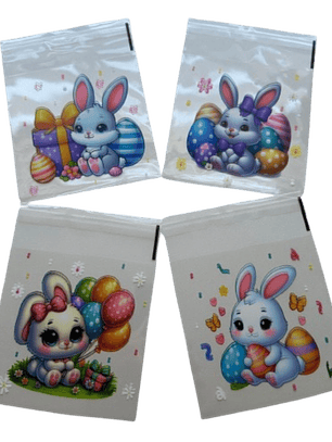 Bolsas Pascua C Celofan Autoadhesivas 100un 10x10+2cm