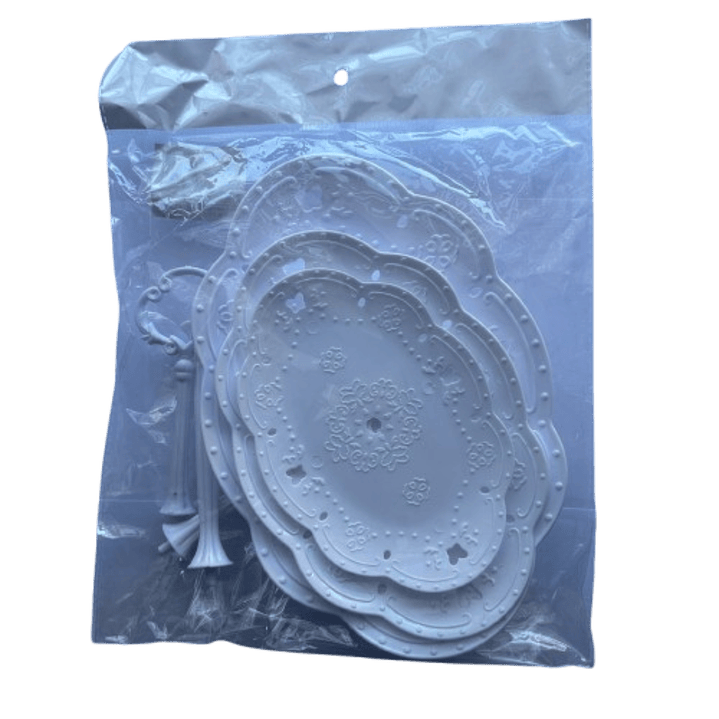 Exhibidor 3 Pisos Muffin / Cupcake Ovalado Plastico 3