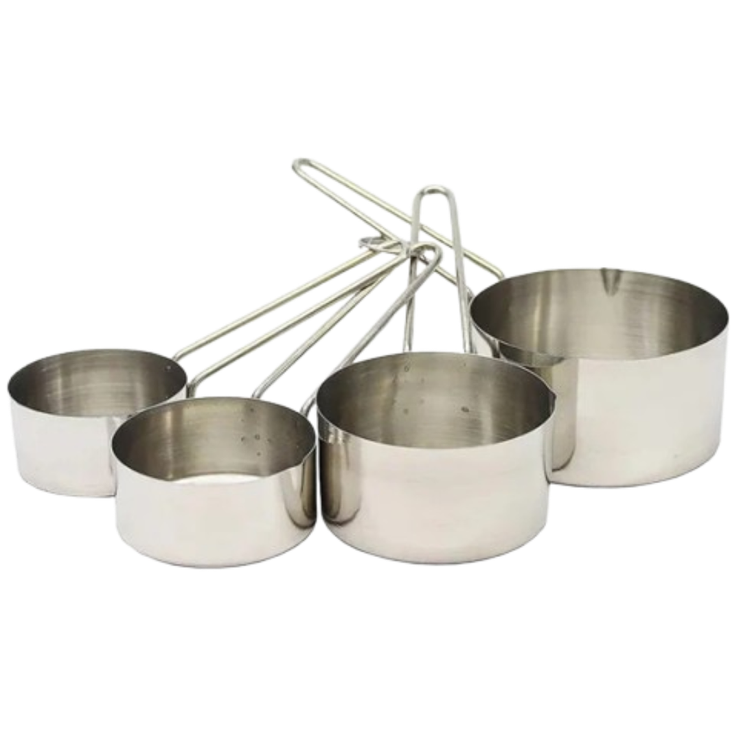 Set 4 Tazas Medidoras Acero Inoxidable Cuiner 1
