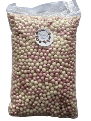Bolitas De Cereal Blanco Rosada Bañadas En Chocolate 500g