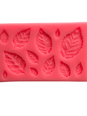 Molde Silicona Hojas 12 Figuras 9,6x6,2cm