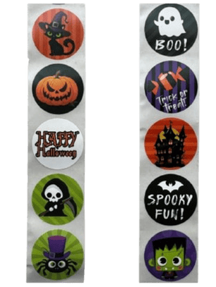 Sticker Halloween A 25mm 100 Unidades