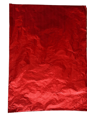 Pliego Papel Aluminio Rojo Lineas Para Chocolate 43x58cm