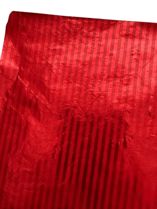 Pliego Papel Aluminio Rojo Lineas Para Chocolate 43x58cm