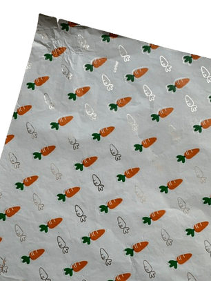 Pliego Papel Aluminio Zanahorias Para Chocolate 43x58cm