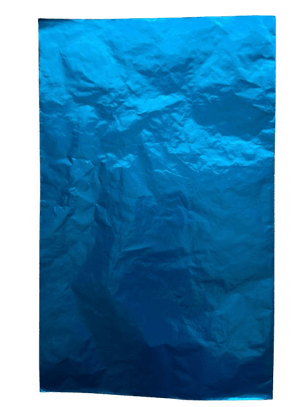Pack 5 Pliego Papel Aluminio Azul Para Chocolate 43x58cm