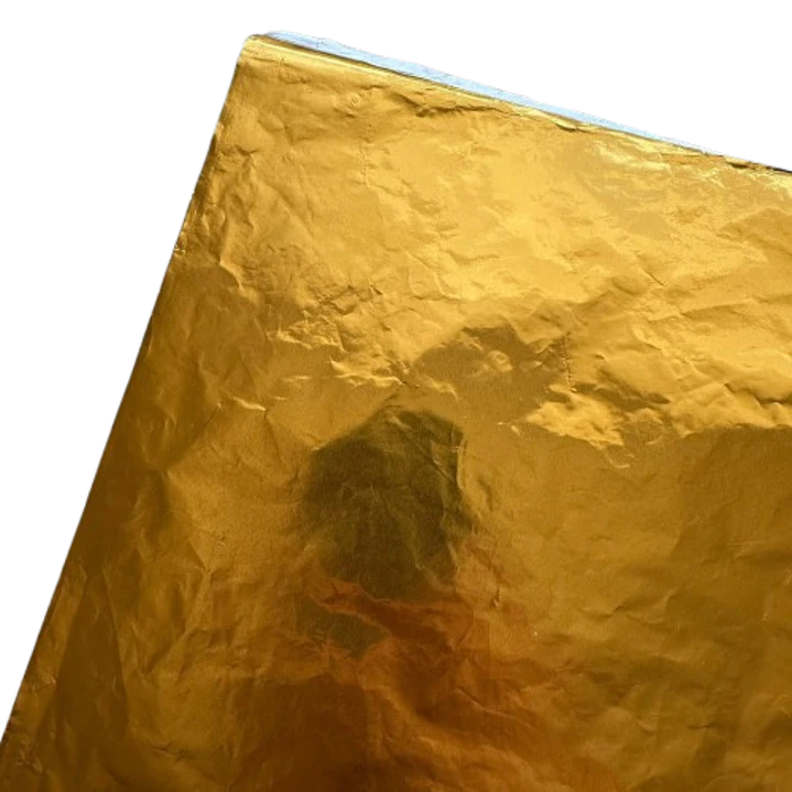 Pliego Papel Aluminio Dorado Para Chocolate 43x58cm 2