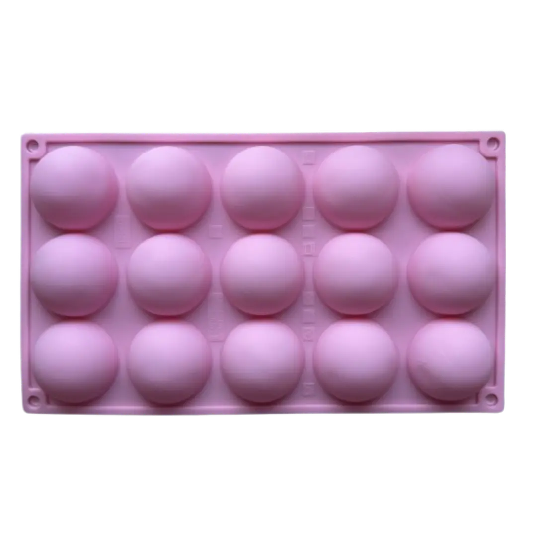 Molde Silicona 15 Esferas Medianas 29,5x19,3cm 5