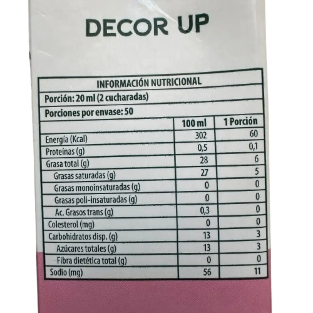 Crema Vegetal Para Batir Decor Up Master Martini 1L 3
