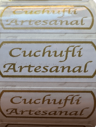 Sticker Cuchufli Blanco 100un