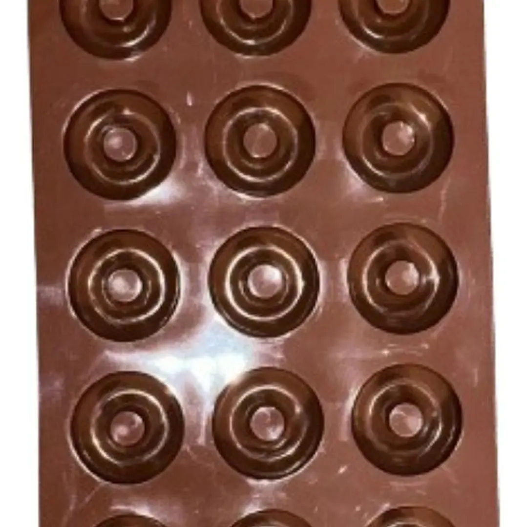 Molde Silicona 15 Mini Donas 2,5cm Diametro 1