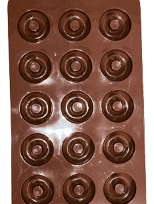 Molde Silicona 15 Mini Donas 2,5cm Diametro