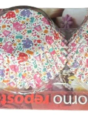 Capsulas Cupcake Diseño B Elefantes 100un E110xIn52mm