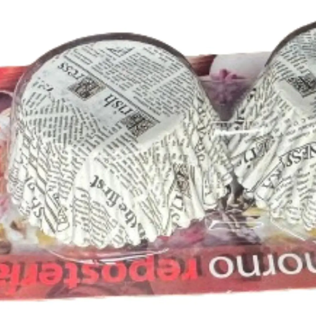 Capsulas Cupcake Diseño E News 100un E110xIn52mm 2