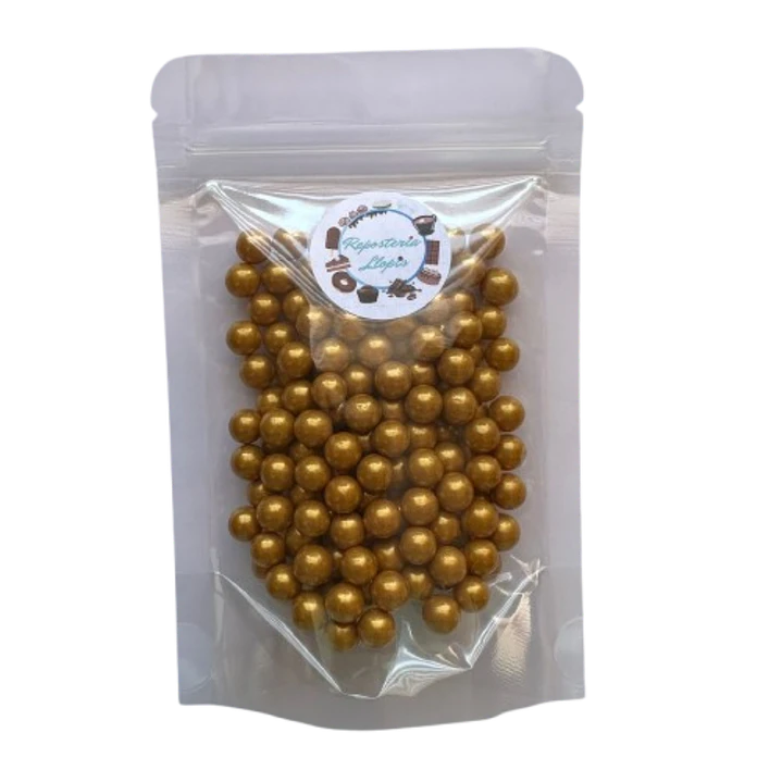 Perlas Doradas Comestibles 8mm 70g 1