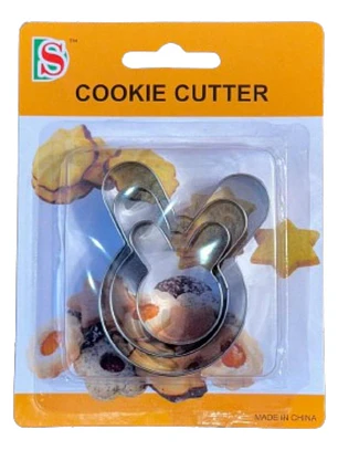 Cortador Galletas Conejo 3 pcs