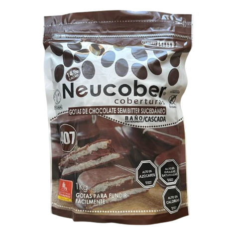 Cobertura Chocolate 407 Semi Amargo Gotas Neucober 1kg