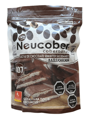 Cobertura Chocolate 407 Semi Amargo Gotas Neucober 1kg