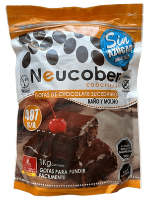 Cobertura Chocolate 407SA Semiamargo Sin Azucar Neucober 1kg