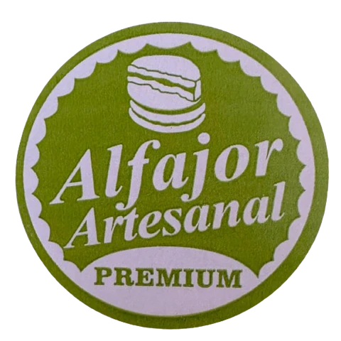 Sticker Alfajor Verde Pistacho 100un 38mm