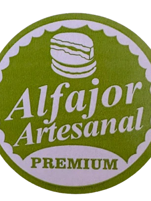 Sticker Alfajor Verde Pistacho 100un 38mm