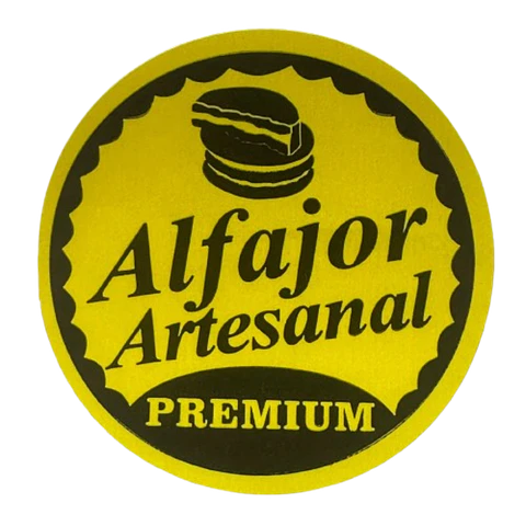 Sticker Alfajor Amarillo 100un 38mm