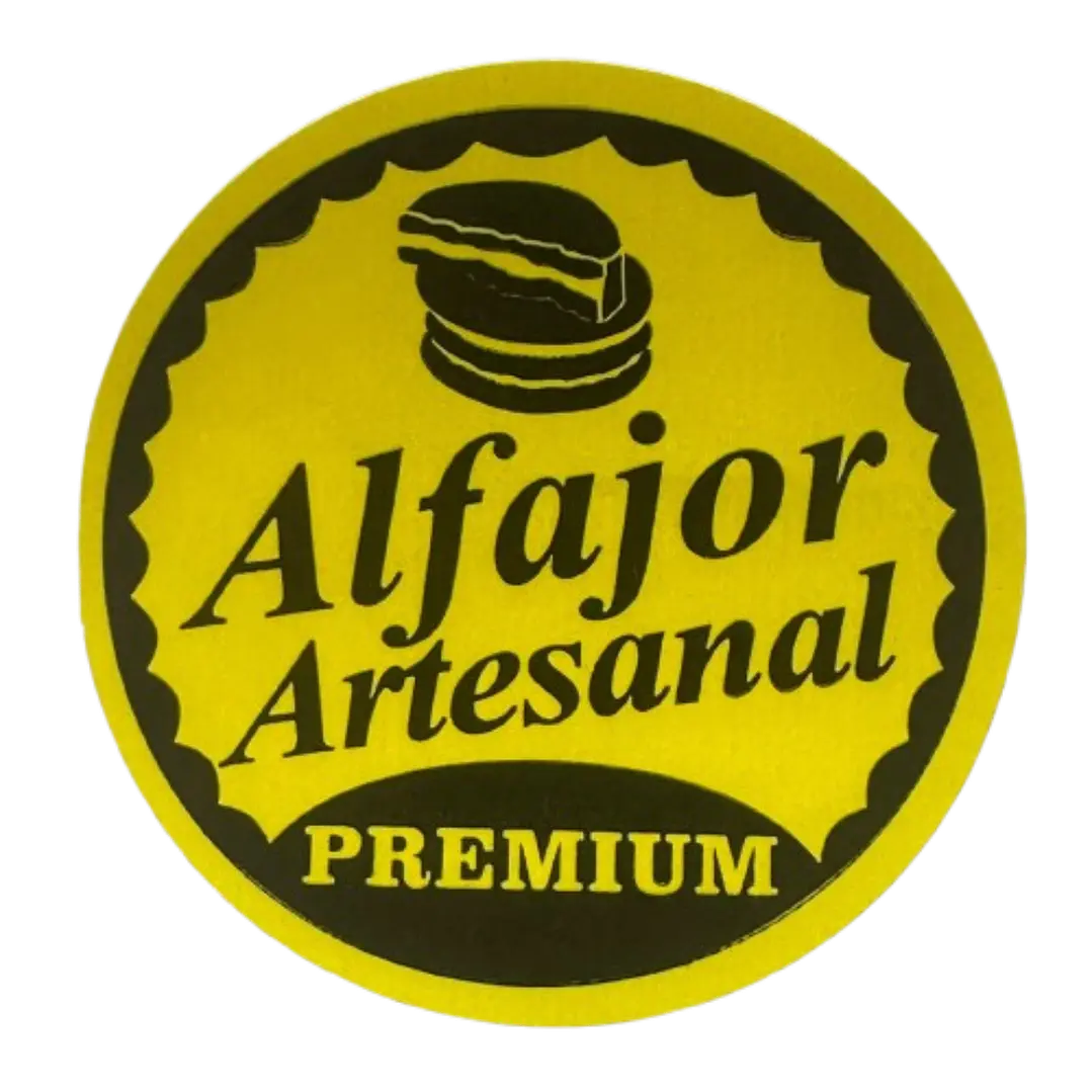 Sticker Alfajor Amarillo 100un 38mm 1