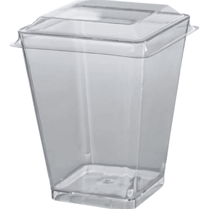 Pack 10 Vaso Acrilico Con Tapa 240ml 1