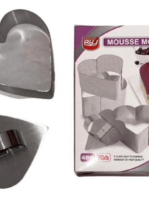 Timbal De Corazon 4 pcs 8,5x7,7x4cm