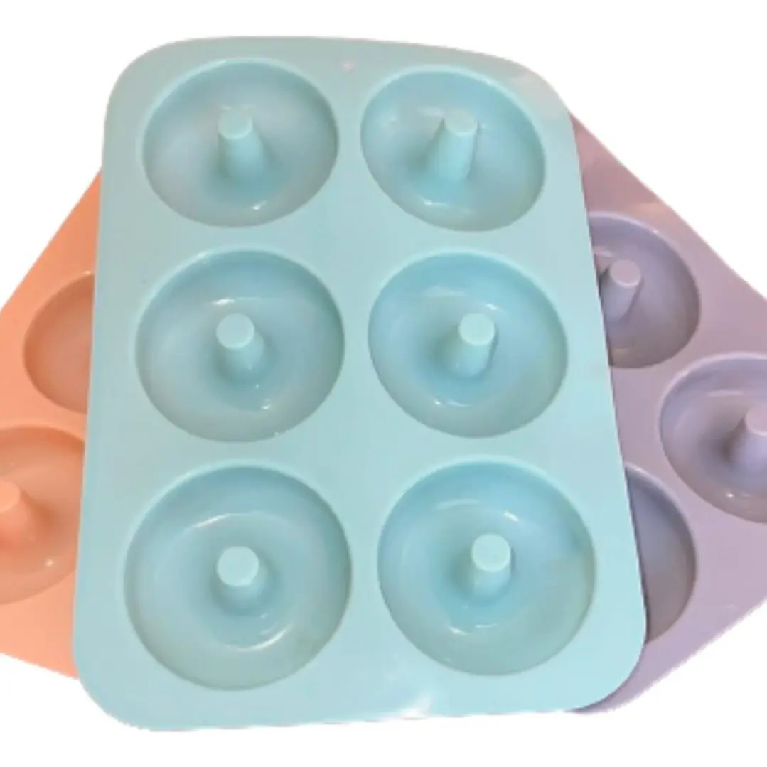 Molde Silicona 6 Donas Grandes 6cm Diametro 1