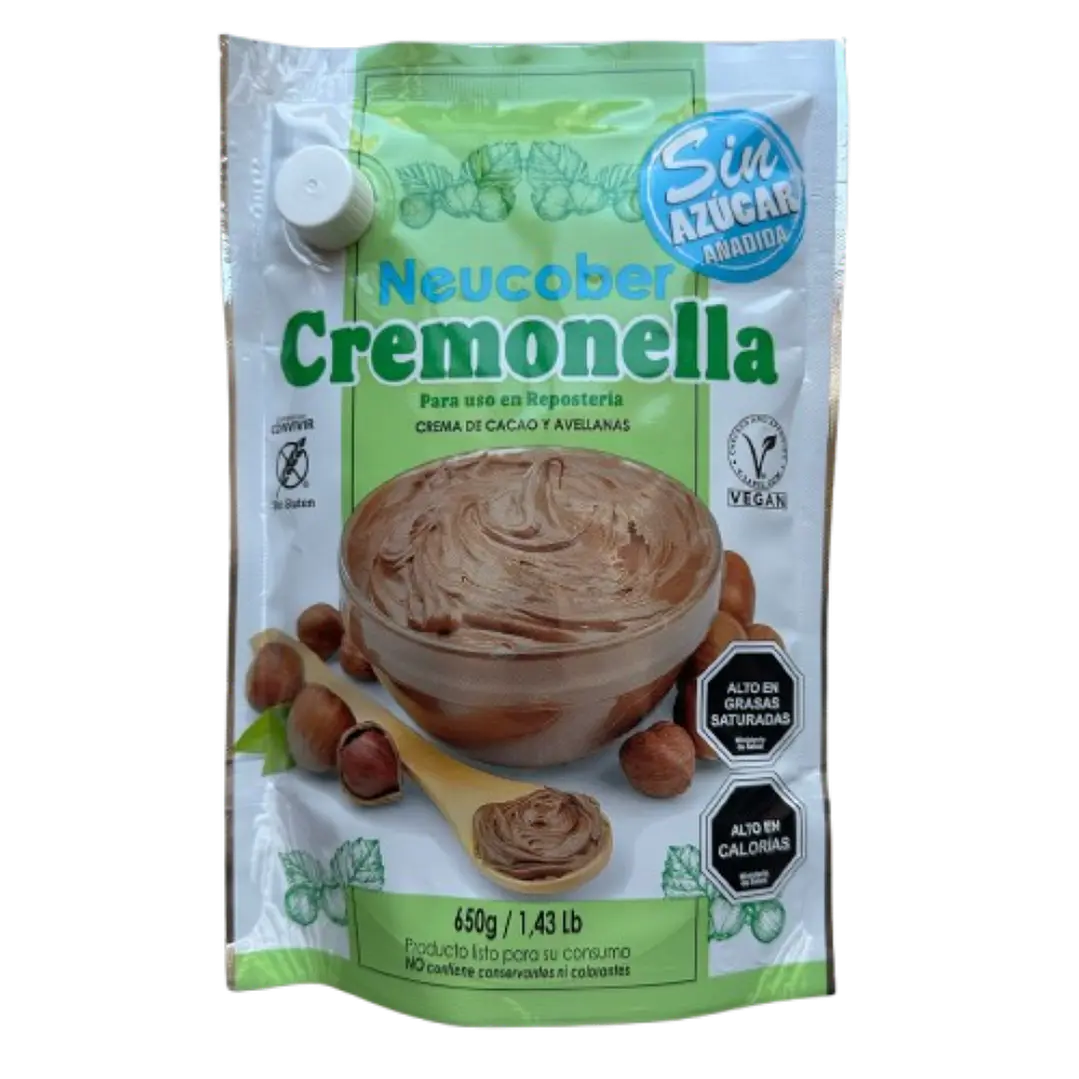 Crema De Avellanas Cremonella Sin Azucar Neucober 650g 1