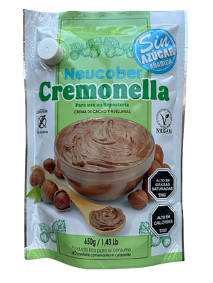 Crema De Avellanas Cremonella Sin Azucar Neucober 650g