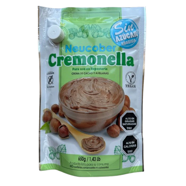 Crema De Avellanas Cremonella Sin Azucar Neucober 650g 1