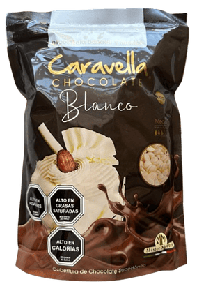 Cobertura Chocolate Blanco Discos Caravella 1kg