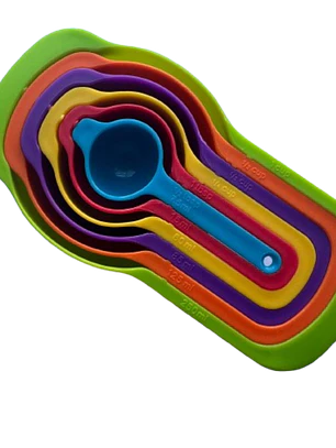 Set 6 Cucharas Medidoras Grandes Plasticas
