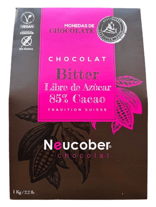 Chocolate 85% Cacao Amargo Sin Azucar Monedas Neucober 1kg