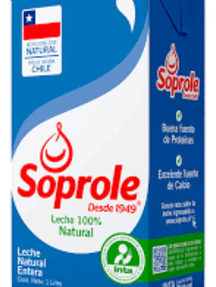 Leche Liquida Entera Soprole 1L