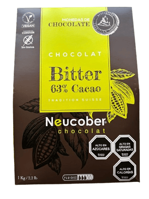 Chocolate 63% Cacao Amargo Monedas 812 Neucober 1kg
