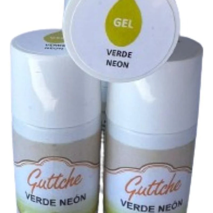 Colorante Gel Gotas Verde Neon Comestoble Guttche 20g 1