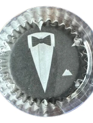 Capsulas Mini Cupcake Diseño F Gentlemen 100un E75xIn35mm